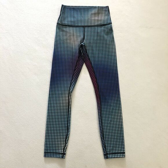 Lululemon Cosmic Dot White Multi 7/8 High Times Pant Full-On Luon Leggings 4 - Picture 1 of 7